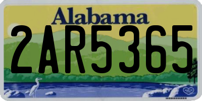 AL license plate 2AR5365