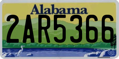 AL license plate 2AR5366