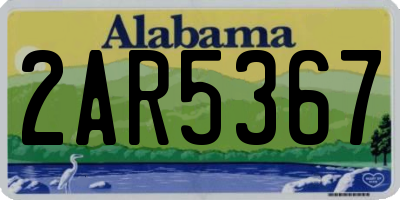 AL license plate 2AR5367