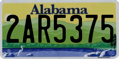AL license plate 2AR5375