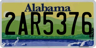 AL license plate 2AR5376