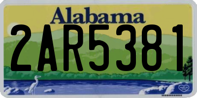 AL license plate 2AR5381