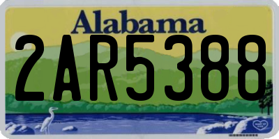 AL license plate 2AR5388