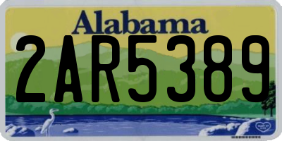 AL license plate 2AR5389