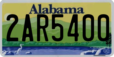 AL license plate 2AR5400