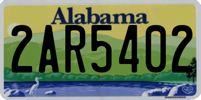 AL license plate 2AR5402
