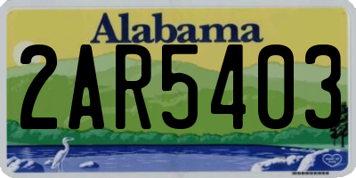 AL license plate 2AR5403