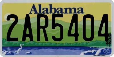 AL license plate 2AR5404