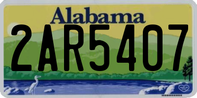 AL license plate 2AR5407