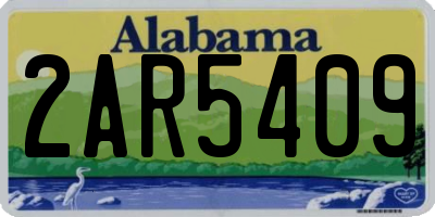 AL license plate 2AR5409