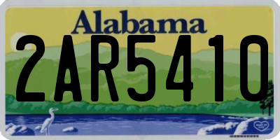 AL license plate 2AR5410