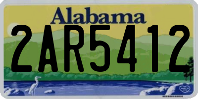 AL license plate 2AR5412
