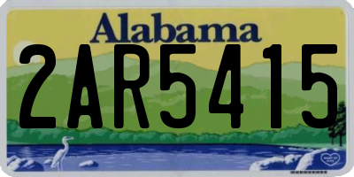 AL license plate 2AR5415