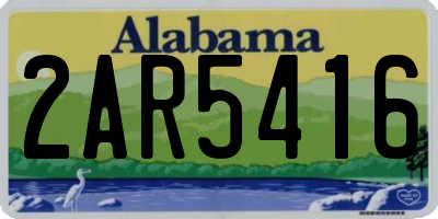 AL license plate 2AR5416