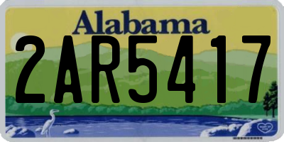 AL license plate 2AR5417