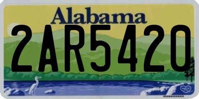 AL license plate 2AR5420
