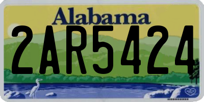 AL license plate 2AR5424