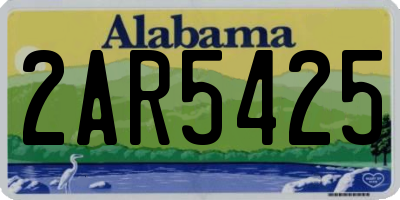 AL license plate 2AR5425