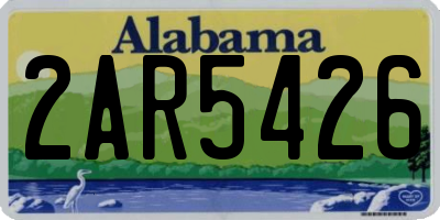AL license plate 2AR5426