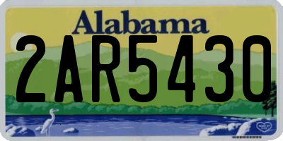 AL license plate 2AR5430