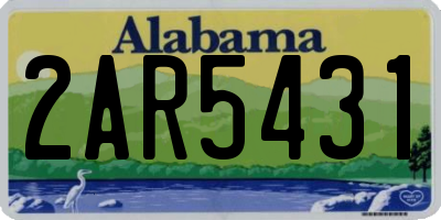 AL license plate 2AR5431