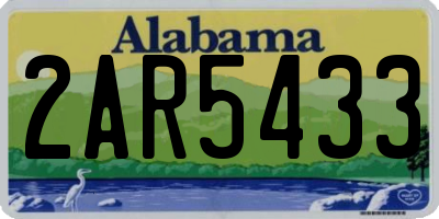 AL license plate 2AR5433