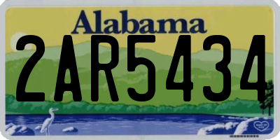 AL license plate 2AR5434