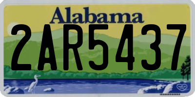 AL license plate 2AR5437