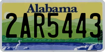 AL license plate 2AR5443