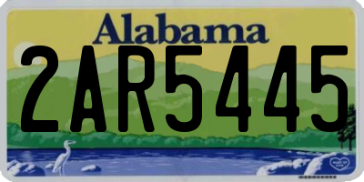 AL license plate 2AR5445