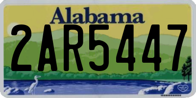 AL license plate 2AR5447