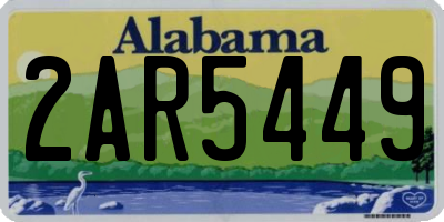 AL license plate 2AR5449
