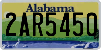 AL license plate 2AR5450