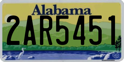 AL license plate 2AR5451