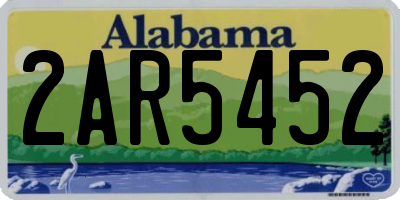 AL license plate 2AR5452