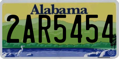 AL license plate 2AR5454