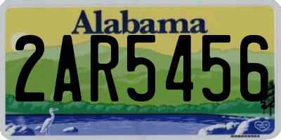 AL license plate 2AR5456