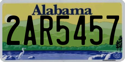 AL license plate 2AR5457