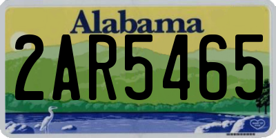 AL license plate 2AR5465