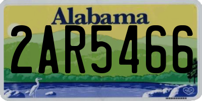AL license plate 2AR5466