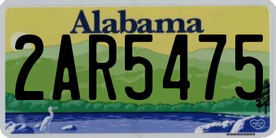 AL license plate 2AR5475