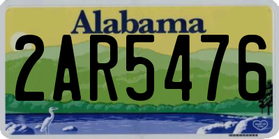 AL license plate 2AR5476