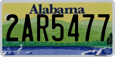 AL license plate 2AR5477