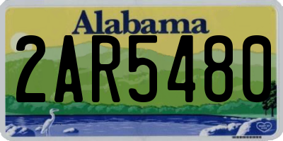 AL license plate 2AR5480