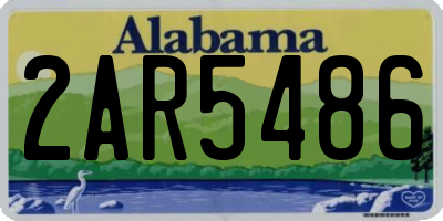 AL license plate 2AR5486