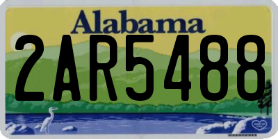 AL license plate 2AR5488