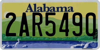 AL license plate 2AR5490