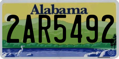 AL license plate 2AR5492
