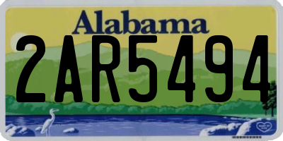 AL license plate 2AR5494