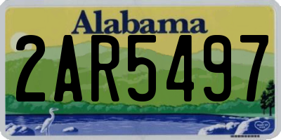 AL license plate 2AR5497